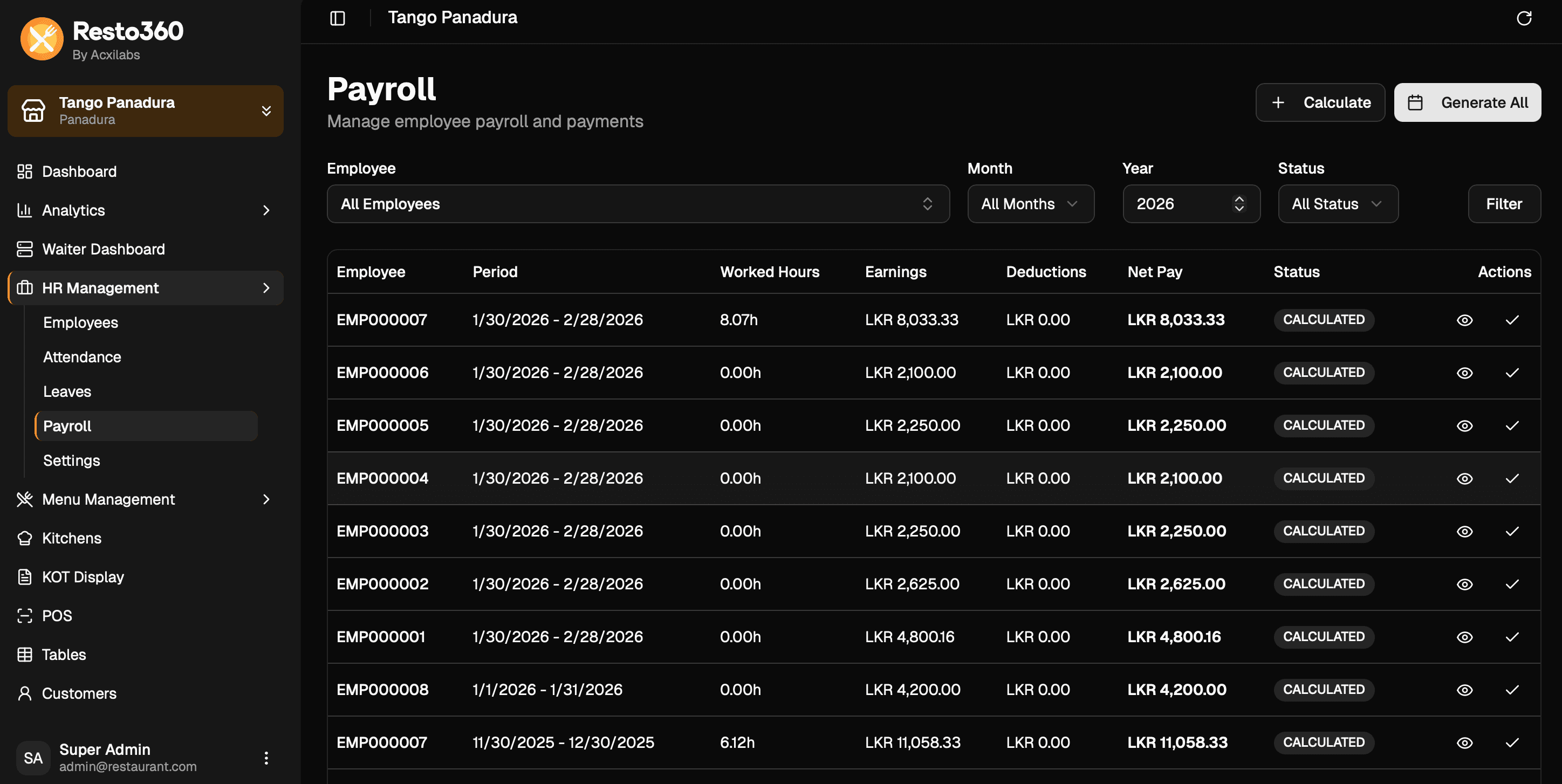 Employee & Payroll Management